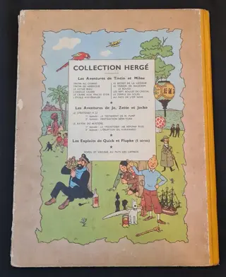 Tintin T5 + T6 - Le Lotus bleu (B7) + L'Oreille cassée (B5) - 2x C - Herdruk - (1951/1952)
