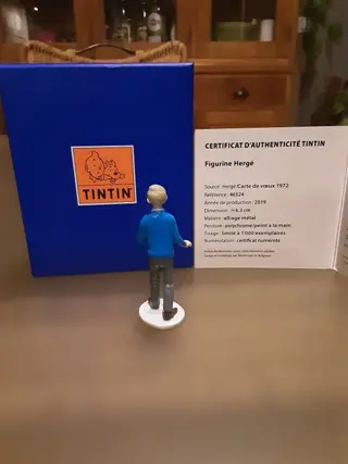 Tintin - Figurine Moulinsart 46524 - Herge - Série Carte de Voeux 1972 - (2019)