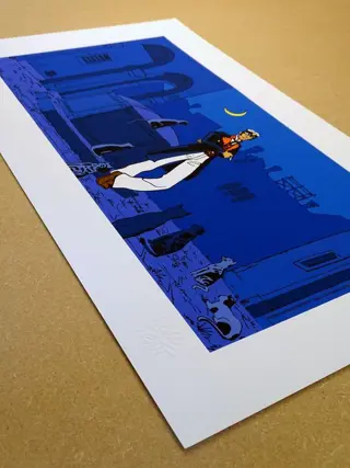 Pratt, Hugo - Estampe pigmentaire - Corto Maltese - Théâtre - Certificat numéroté