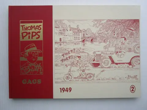 Thomas Pips gags 1949 - Grootformaat met gesigneerde prent + originele plaat - Hardcover - Eerste druk - (1997)