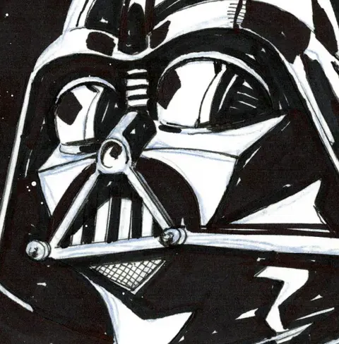 Darth Vader [Star Wars] - Original Drawing - Ramon F. Bachs - Star Wars Artist - Original Ink Art