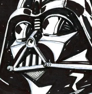 Darth Vader [Star Wars] - Original Drawing - Ramon F. Bachs - Star Wars Artist - Original Ink Art