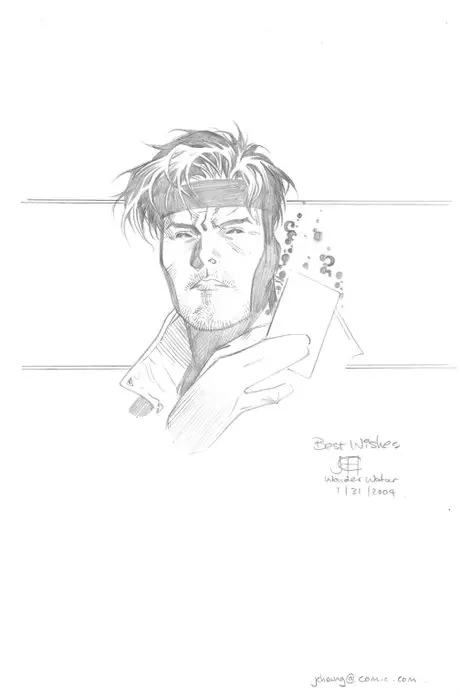 X-Men - Dessin de Gambit par Jim Cheung - (2004)