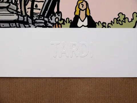 Tardi, Jacques - Estampe pigmentaire Christian Collin - Nestor Burma - 7ème arrondissement de Paris - Certificat num - (2020)