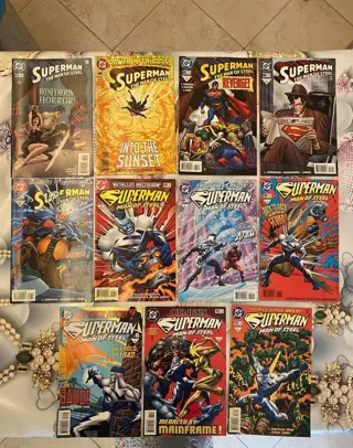 Superman - superman the man of steel x 45 comics almost sequential numbers (24 - 73) + annual 96 and 97 - Geniet - Eerste druk - (1993)