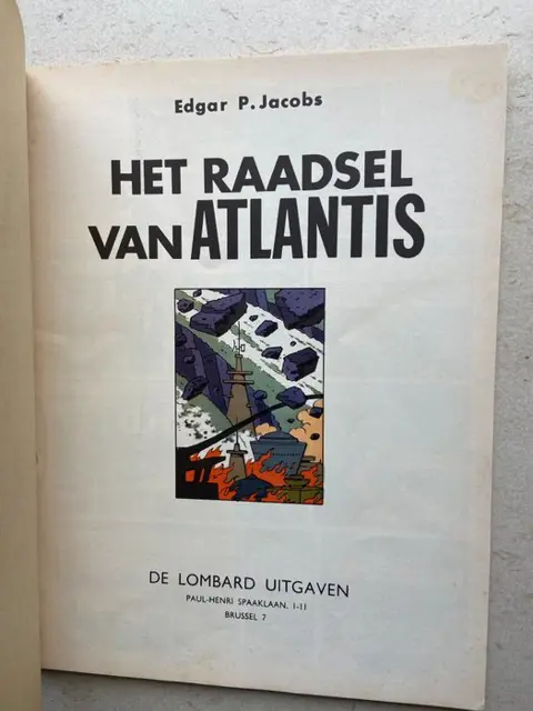 Blake en Mortimer 7 - Het raadsel van Atlantis - Derde druk (1e druk in softcover) - Softcover - (1965)