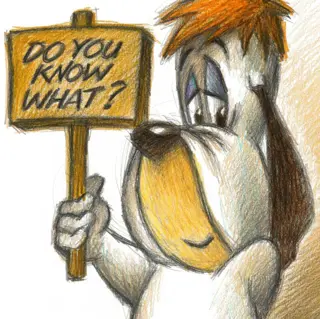 Droopy : - Do You Know What? - Original drawing by Joan Vizcarra - Pencil Art - Original Artwork