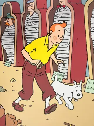 Tintin - Sérigraphie Escale - Les cigares du pharaon - (1987)