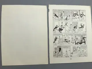 Tintin - Le Lotus bleu - Ensemble de deux pages de l’édition alternée - (1949)