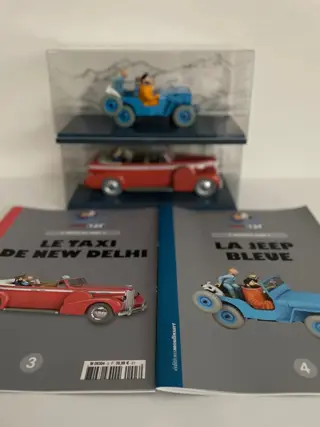 Tintin - Ensemble de 2 voitures 1:24 -Le taxi de New Delhi + La jeep bleue (2019)