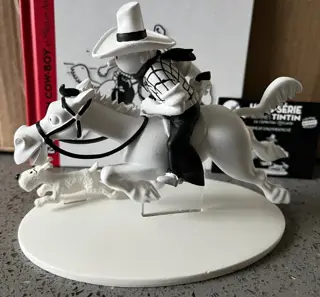 Tintin - Figurine Moulinsart hors serie N&B - Tintin cow-boy et Milou en Amérique - (2013)