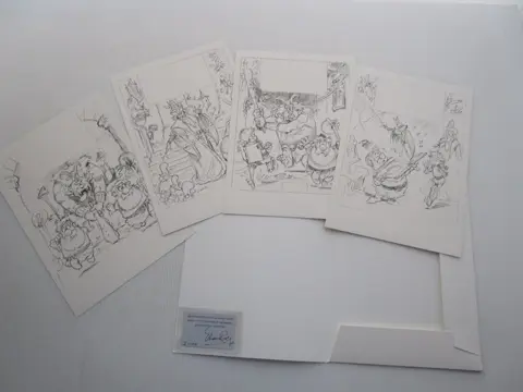 Douwe Dabbert - portfolio - ontwerpschetsen Het flodderwerk van Pief - (2014)