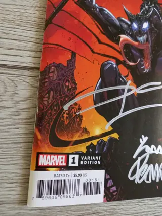 King in Black #1 RATIO 1:50 ! Key Issue ! " Iban Coello Variant Cover" - Signed By Story creator Donny Cates and artist Ryan Stegman !!! With COA !!