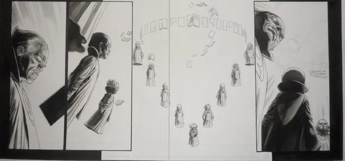 Green Lantern Doug Braithwaite -Double Page - 22x17 - A2 - BRAVE AND BOLD #20 - Losbladig - Uniek exemplaar - (2009)