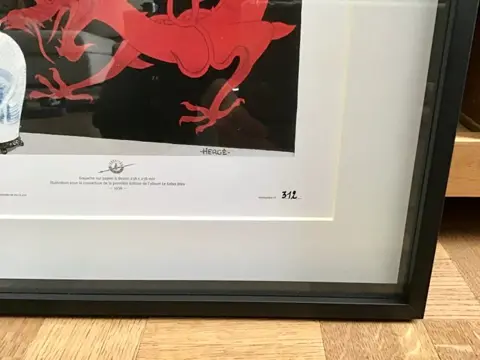 Tintin - Lithographie Moulinsart - Le Lotus Bleu- Couverture 1936. - (2001)