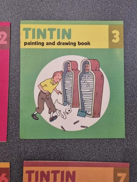 Tintin - Ensemble de 12 albums à colorier - 12x B - (1976/1977)