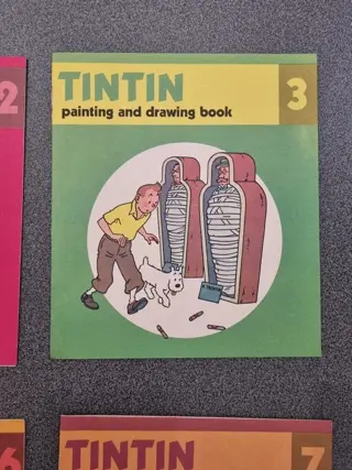 Tintin - Ensemble de 12 albums à colorier - 12x B - (1976/1977)