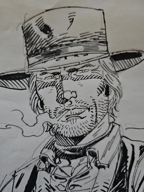 Durango T18 - L'Otage + dessin original - C - Herdruk - (2021)