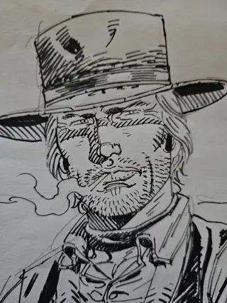 Durango T18 - L'Otage + dessin original - C - Herdruk - (2021)
