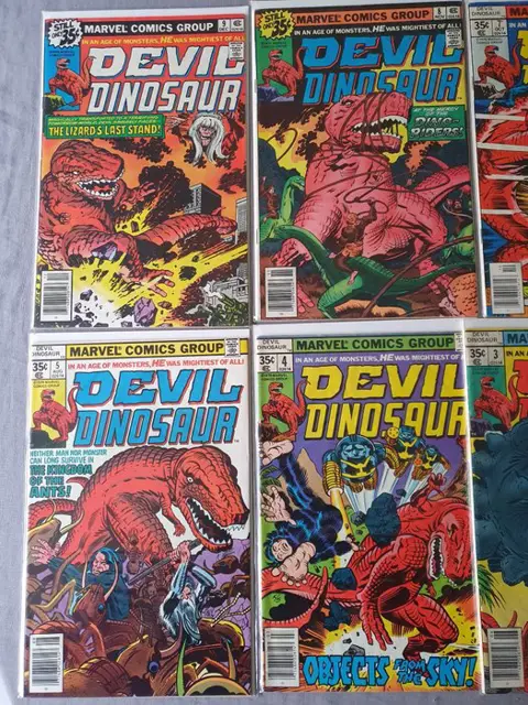 Devil Dinosaur - Devil Dinosaur complete series 1-9 Jack Kirby - Eerste druk - (1978)