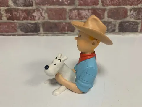 Tintin - Statuette Pixi / Patrick Regout 30008 - Tintin cow-boy et Milou - (1993)