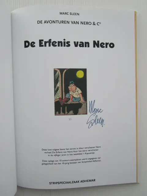 Nero - De erfenis van Nero (met blauwe kaft) - 10 expl , auteursexemplaar - Hardcover - Eerste druk - (2009)