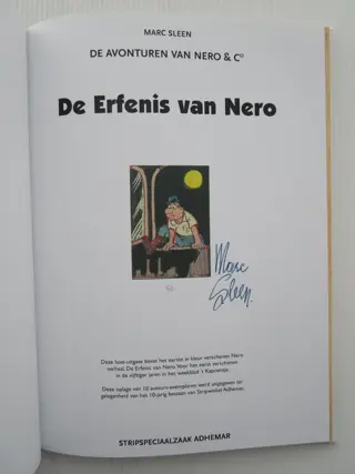 Nero - De erfenis van Nero (met blauwe kaft) - 10 expl , auteursexemplaar - Hardcover - Eerste druk - (2009)