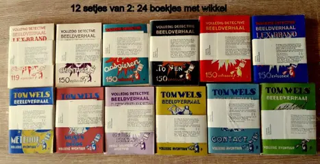 Dick Bos 1 t/m 72 - Compleet plus 12 setjes van 2 in wikkel van Lex Brand en Tom Wels - zie beschrijving voor staten - Herdruk - (1963/1990)