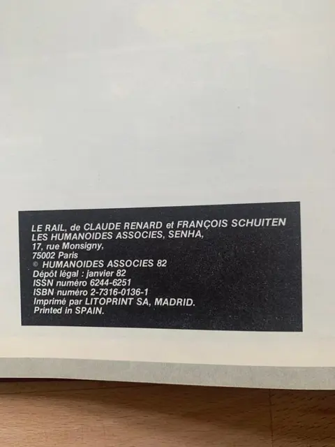 Le Rail + dédicace - C - Eerste druk - (1982)