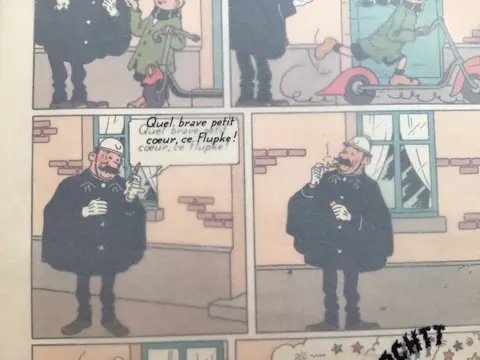 Quick et Flupke - Calque avec texte encré en Français + Tirage Couleur - (1954)