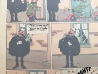 Quick et Flupke - Calque avec texte encré en Français + Tirage Couleur - (1954)