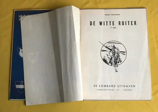 De Witte Ruiter 1 - Hardcover met papieren rug - Lombard Collectie - Eerste druk - (1957)