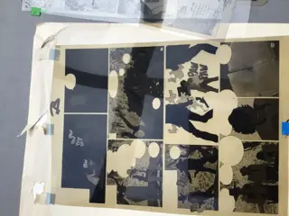 Giraud, Jean - 5x film d’impression originale + planche imprimée sur papier - Blueberry T21 - La Dernière Carte - (1983)