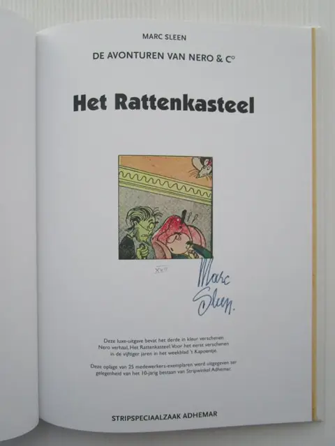 Nero - Het rattenkasteel (met rode kaft) - 25 expl , medewerkersexemplaar - Hardcover - Eerste druk - (2009)