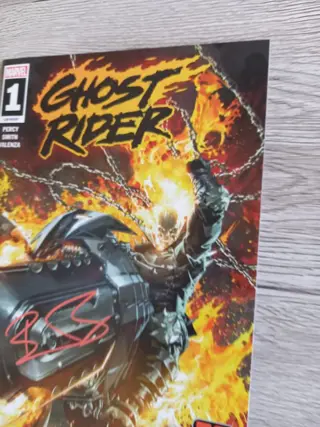 Ghost Rider #1Big Keys Issue 1ST APPS !! 50th Anniversary ! DISNEY + Serie SOON... - Signed bycreator Benjamin Percy ! With COA ! 1ST PRINT !! - Eerste druk (2022)