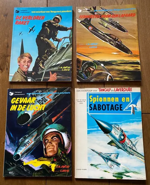 Tanguy en Laverdure 1 t/m 25 minus nr 13 - Boven de wolken 1 t/m 3 - Edelweiss 1 - Berlijn - Softcover - Hardcover - (1974/1988)
