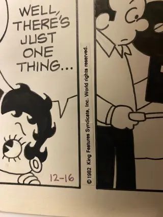 Betty Boop & Felix the Cat - The walker brothers: 2 originele stroken van de jaren '50