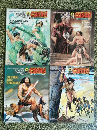 Conan de Barbaar 1 t/m 24 - Pocket 1 t/m 4 - JuniorPress 1 t/m 3, 16, 20 - Marvel 2, 10 + Film Poster - Softcover - Eerste druk - (1974/1985)