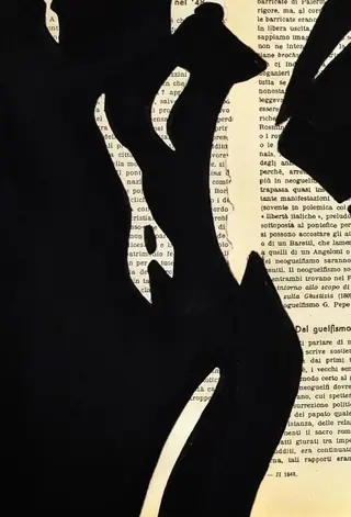 Sin City - Original drawing - su pagine di libri antichi - Losbladig - Uniek exemplaar