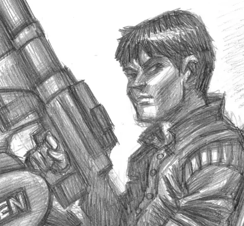 Akira: The Shotaro Kaneda's Bike (1988) - Original Drawing - 48 x 32 cm - Joan Vizcarra - Pencil Art - Original Artwork