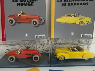 Tintin - Ensemble de 2 voitures 1:24 -Le bolide rouge + La décapotable de Haddock - (2018/2019)