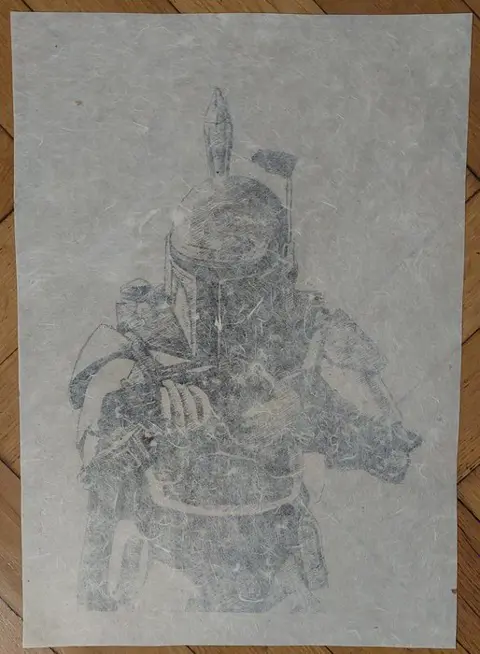 Wildfang, Emma - Limited Edition 1/5 - Boba Fett - Japan series "sketches" - Size: 30 x 42 cm.B - (2023)