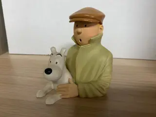 Tintin - Statuette Pixi / Patrick Regout 30009 - Tintin avec casquette et Milou - (années 90)