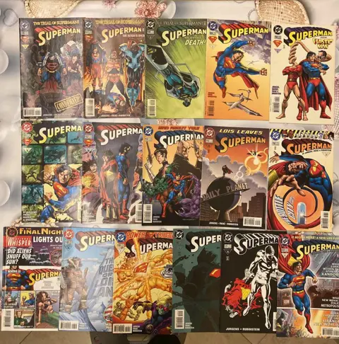 Superman - the adventures of superman x 45 comics almost sequential numbers (592 - 623) + supeman (106 - 122) - Geniet - Eerste druk - (1995)