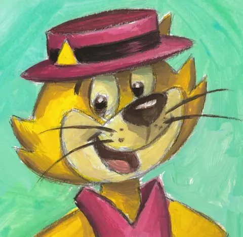 Top Cat, The Leader - Original Painting By Joan Vizcarra - Acrylic Art - Original Artwork