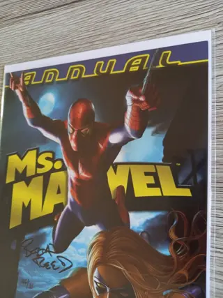 Ms. Marvel Annual #1 Only 35 Copies Signed ! - Signed by story creator Brian Reed !! With DF COA and Seal !! - Eerste druk (2008)