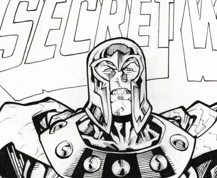 Marvel Super Heroes Secret Wars Vol 1 #2 Re-worked Homage Cover - Original Ink Drawing - Signed by Sergi Domenech - Original Artwork