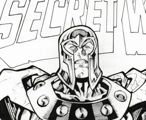 Marvel Super Heroes Secret Wars Vol 1 #2 Re-worked Homage Cover - Original Ink Drawing - Signed by Sergi Domenech - Original Artwork