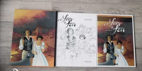 Le Fer et le Feu T1 à T4 + carnet + dédicace - Série complète - 4x C + coffret - Eerste druk - (1998/2001)