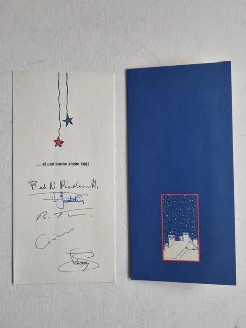 Tintin - Ensemble de 3 cartes de voeux 1991, 1996, 1997 - Eerste druk - (1990/1996)